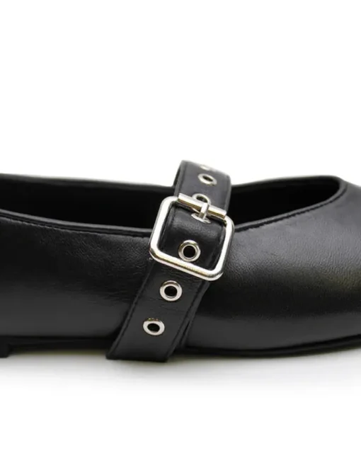 Women La Tribe - EILWEN BALLET FLAT (BLACK / SILVER)