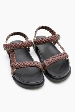 Women La Tribe - ELKE BRAIDED SANDAL (Ox Blood)