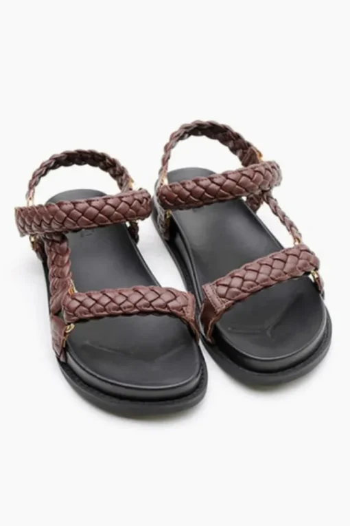 Women La Tribe - ELKE BRAIDED SANDAL (Ox Blood)