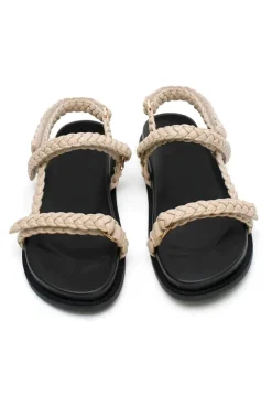 Women La Tribe - ELKE BRAIDED SANDAL (CREAM)
