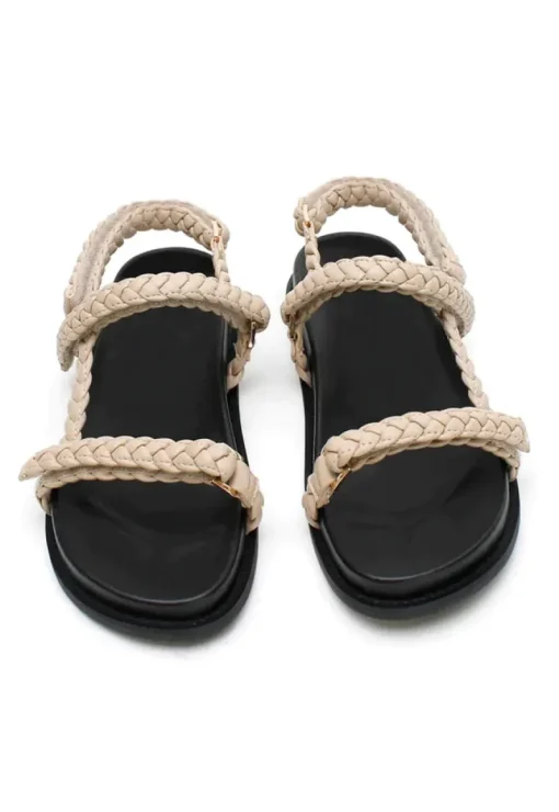 Women La Tribe - ELKE BRAIDED SANDAL (CREAM)