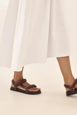 Women La Tribe - ELKE BRAIDED SANDAL (Ox Blood)