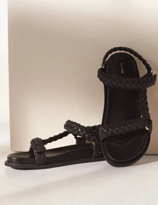 Women La Tribe - Elke Braided Sandal (Black)