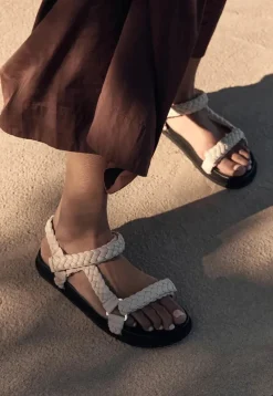 Women La Tribe - ELKE BRAIDED SANDAL (CREAM)