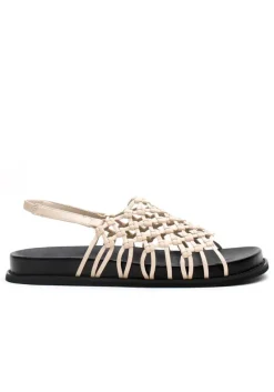 Women La Tribe - KNOTTED SANDAL (CREAM)