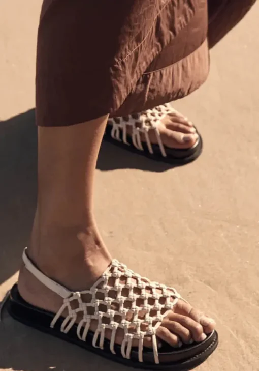 Women La Tribe - KNOTTED SANDAL (CREAM)