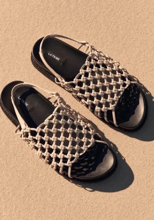 Women La Tribe - KNOTTED SANDAL (CREAM)
