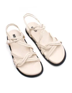 Women La Tribe - Plaited Sandal (Cream)