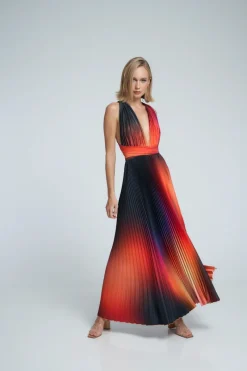 L'IDEE WOMAN L'IDÉE WOMAN - MODERNISTE FULL LENGTH GOWN (FIRE)