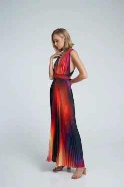 L'IDEE WOMAN L'IDÉE WOMAN - MODERNISTE FULL LENGTH GOWN (FIRE)