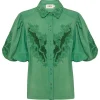 Ministry of Style - Flora Embroidery Blouse (Jade)