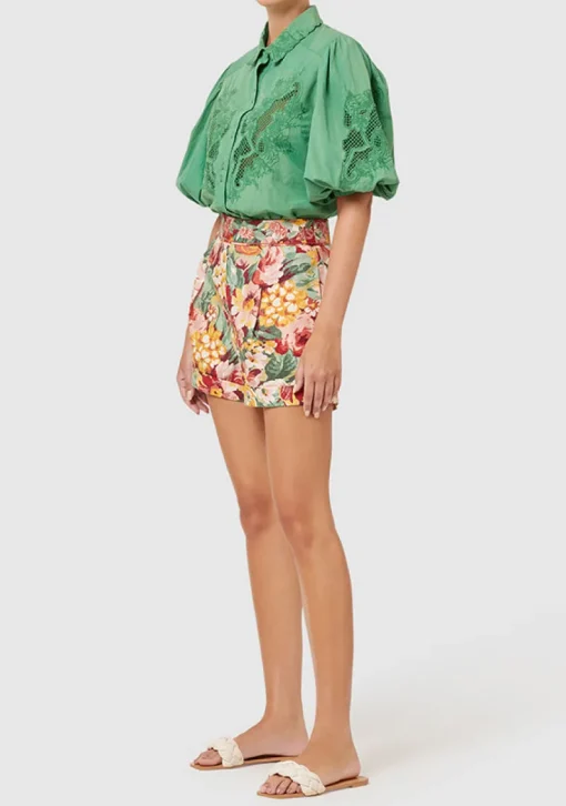 Ministry of Style - Flora Embroidery Blouse (Jade)