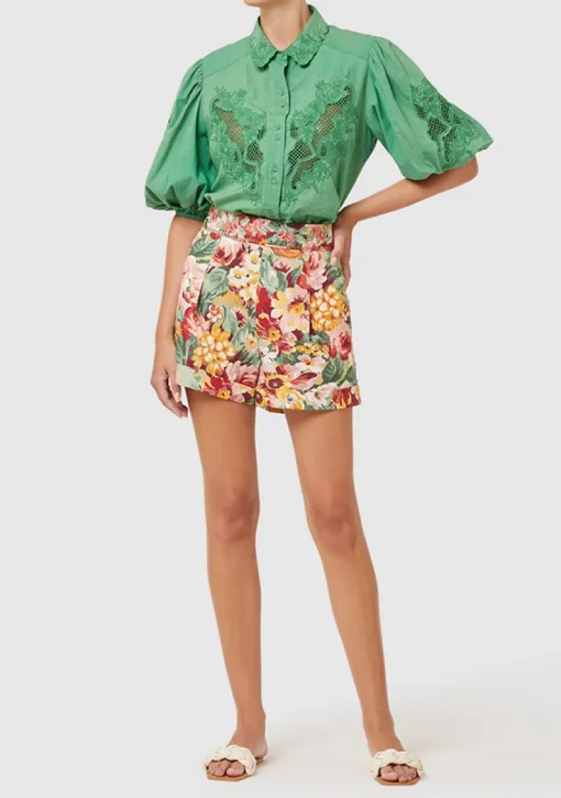 Ministry of Style - Flora Embroidery Blouse (Jade)