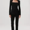 Women Misha - KILEY SPLIT DETAIL PANT (BLACK)