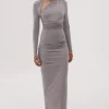 Misha Urban - CHESAH MIDI DRESS (GULL GREY)