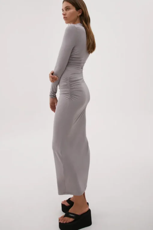 Misha Urban - CHESAH MIDI DRESS (GULL GREY)