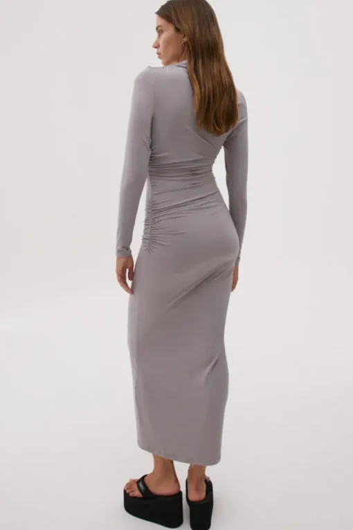 Misha Urban - CHESAH MIDI DRESS (GULL GREY)
