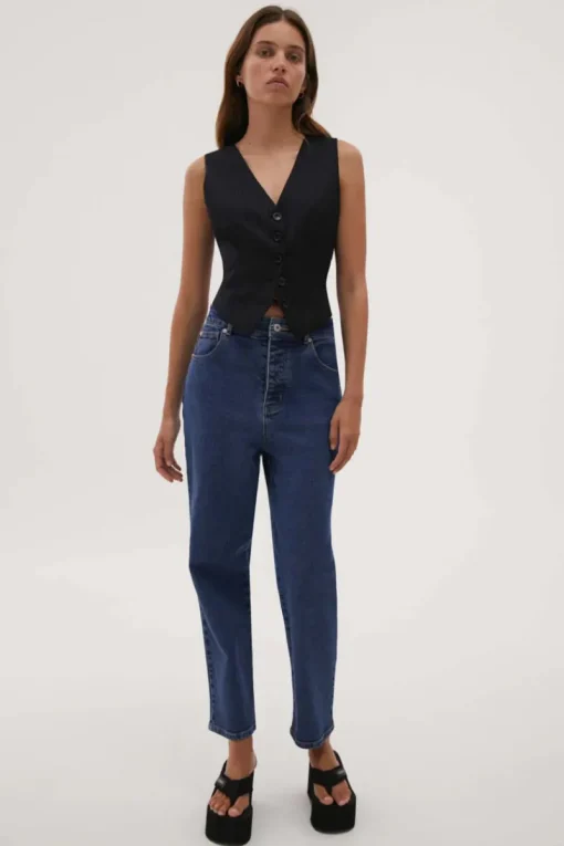Women Misha Urban - ODALIS VEST (NAVY PINSTRIPE)