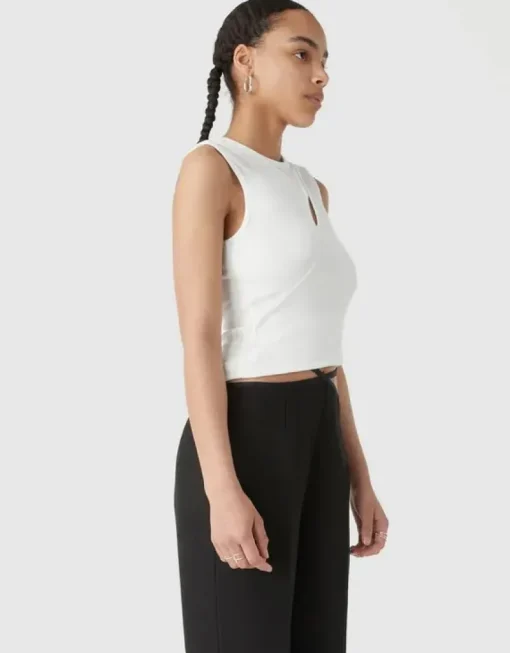 Misha Urban - ZION RIB JERSEY TANK (IVORY)