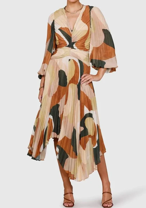 Ministry of Style MNISTRY OF STYLE - Retro Resort Pleated Midi Dress FINAL SALE