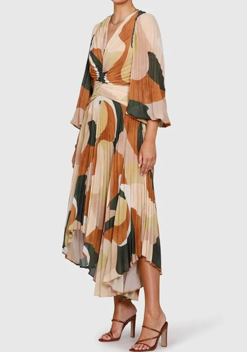 Ministry of Style MNISTRY OF STYLE - Retro Resort Pleated Midi Dress FINAL SALE
