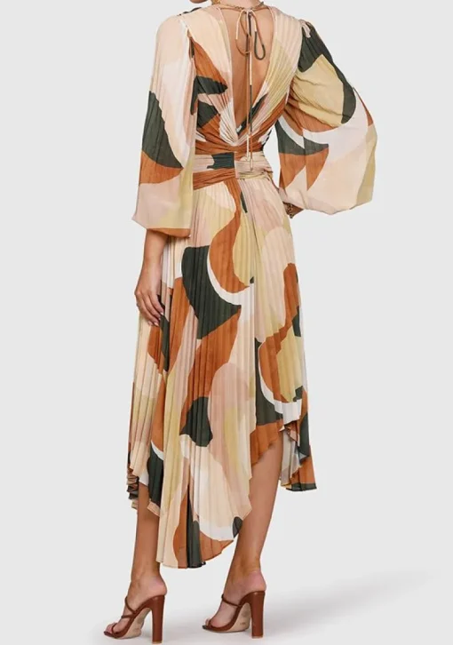 Ministry of Style MNISTRY OF STYLE - Retro Resort Pleated Midi Dress FINAL SALE