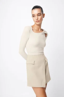 Women Mossman - ON MY WAY MINI SKIRT (NATURAL)