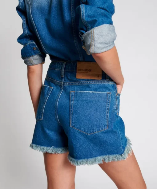 One Teaspoon - Legend Mom Fit Shorts (Riviera)