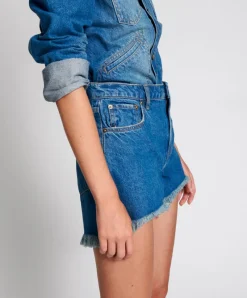 One Teaspoon - Legend Mom Fit Shorts (Riviera)