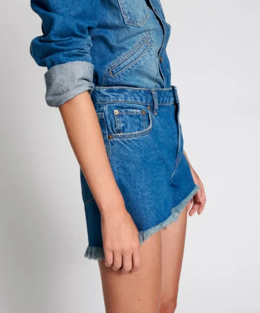 One Teaspoon - Legend Mom Fit Shorts (Riviera)