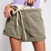 One Teaspoon - Vintage Khaki Shabby Bandit Denim Short