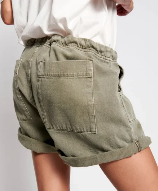 One Teaspoon - Vintage Khaki Shabby Bandit Denim Short