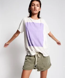 One Teaspoon - Vintage Khaki Shabby Bandit Denim Short