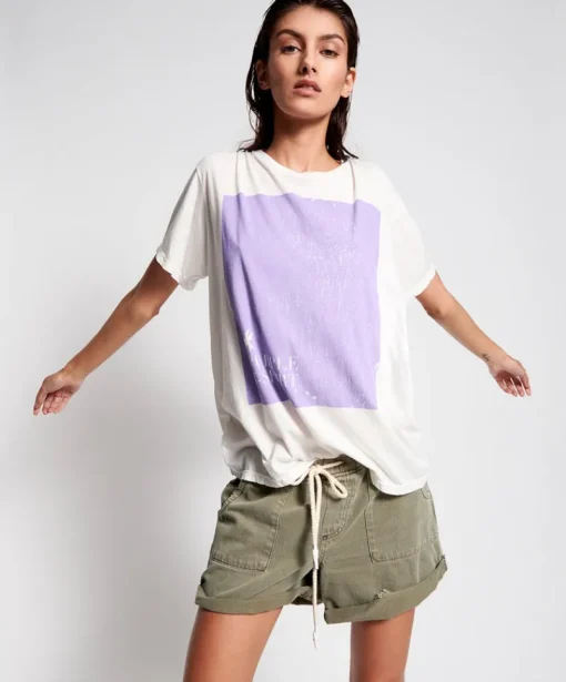 One Teaspoon - Vintage Khaki Shabby Bandit Denim Short
