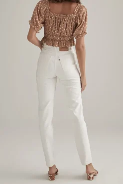 Women Ownley - The Abby Top (Tan Polka)