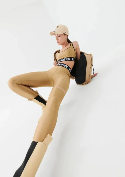 Women PE Nation - Goal Side Legging (Tannin/Brown Mid)