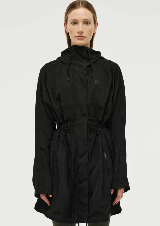 Women PE Nation - MID LENGTH MAN DOWN JACKET (BLACK)