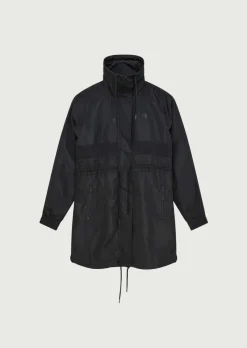 Women PE Nation - MID LENGTH MAN DOWN JACKET (BLACK)