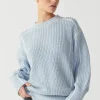 RAEF The Label - MYLAH OVERSIZED CREW KNIT (SKY)