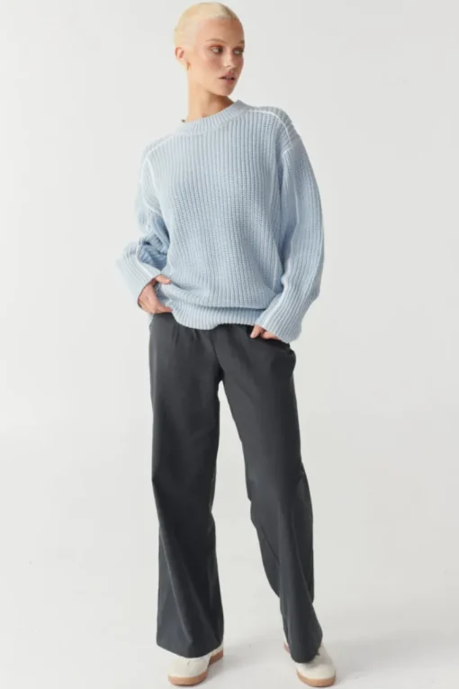 RAEF The Label - MYLAH OVERSIZED CREW KNIT (SKY)