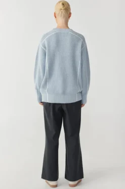 RAEF The Label - MYLAH OVERSIZED CREW KNIT (SKY)