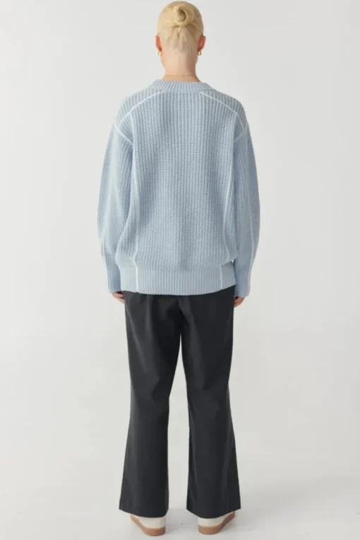 RAEF The Label - MYLAH OVERSIZED CREW KNIT (SKY)