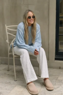 RAEF The Label - MYLAH OVERSIZED CREW KNIT (SKY)