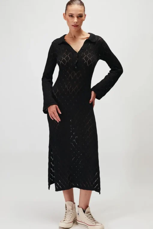 Women Rue Stiic - Alicia Maxi Knit Dress (Black)