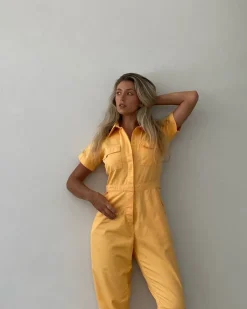 Women Rue Stiic - Bentēji Worksuit (Apricot)
