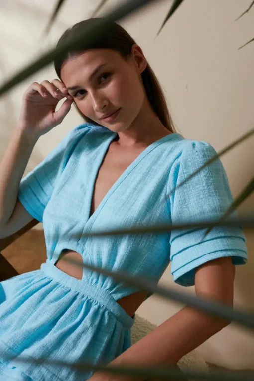 Rue Stiic - Julie Mini Dress (Aqua)