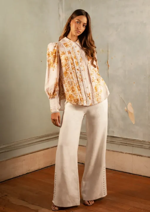 Saint Armont - Lourdes Blouse (Fleurs D'Or Print)