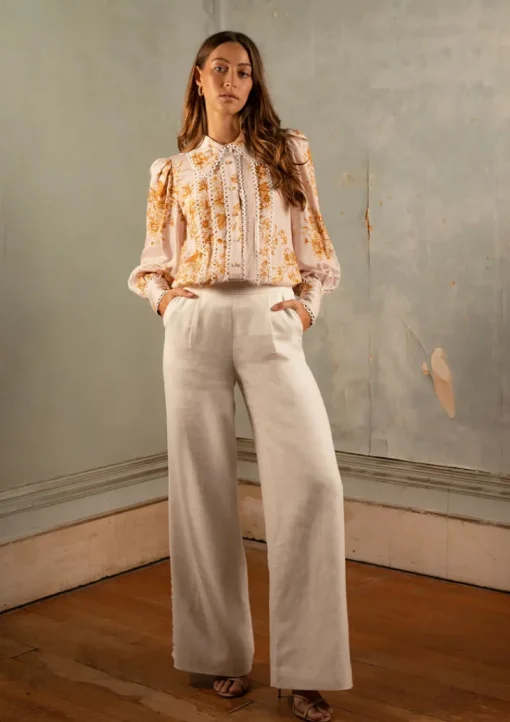 Saint Armont - Lourdes Blouse (Fleurs D'Or Print)