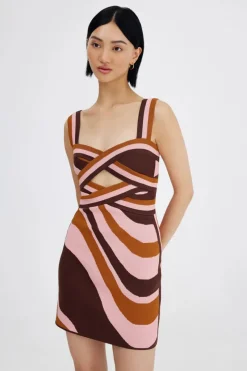 Significant Other - LEYLA MINI DRESS (CHOCOLATE SWIRL)