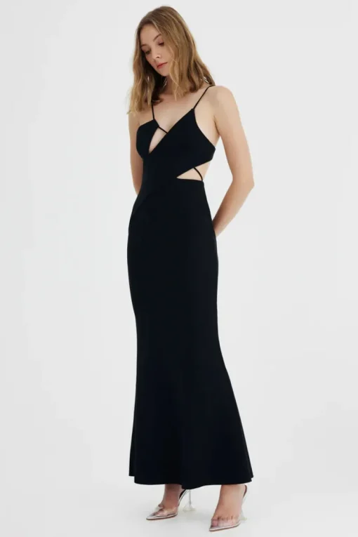 Significant Other - Poet Asymetrical Dress (Black)